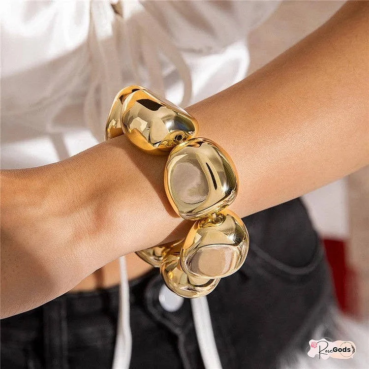 Geometric Multi-Layered Bangle Set