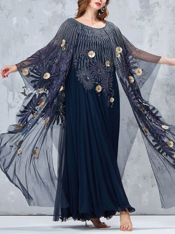 Elegant Loose Temperament Hand-beaded Women's Dress