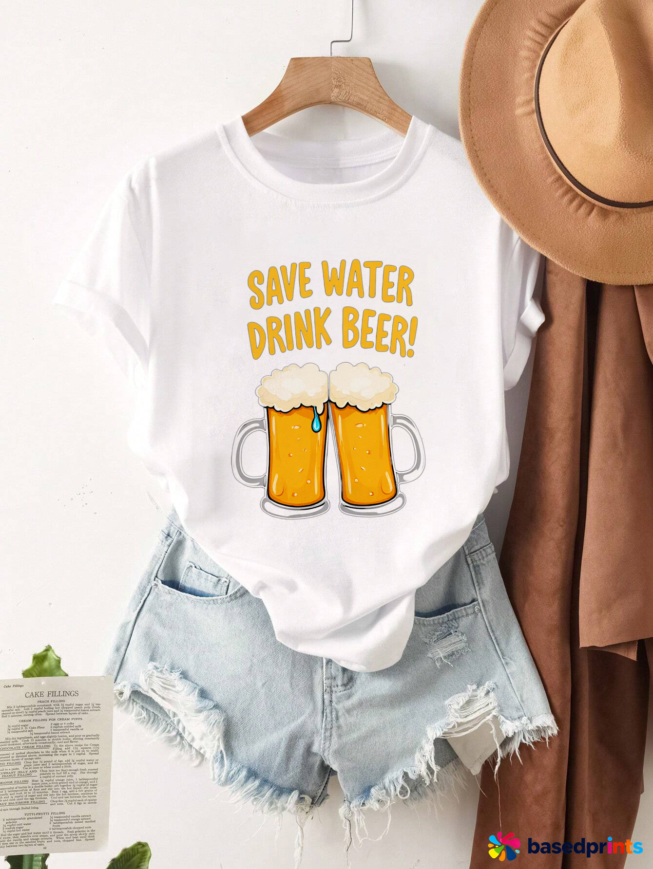 Save Water Drink Beer T-Shirt Funny Graphic Tee