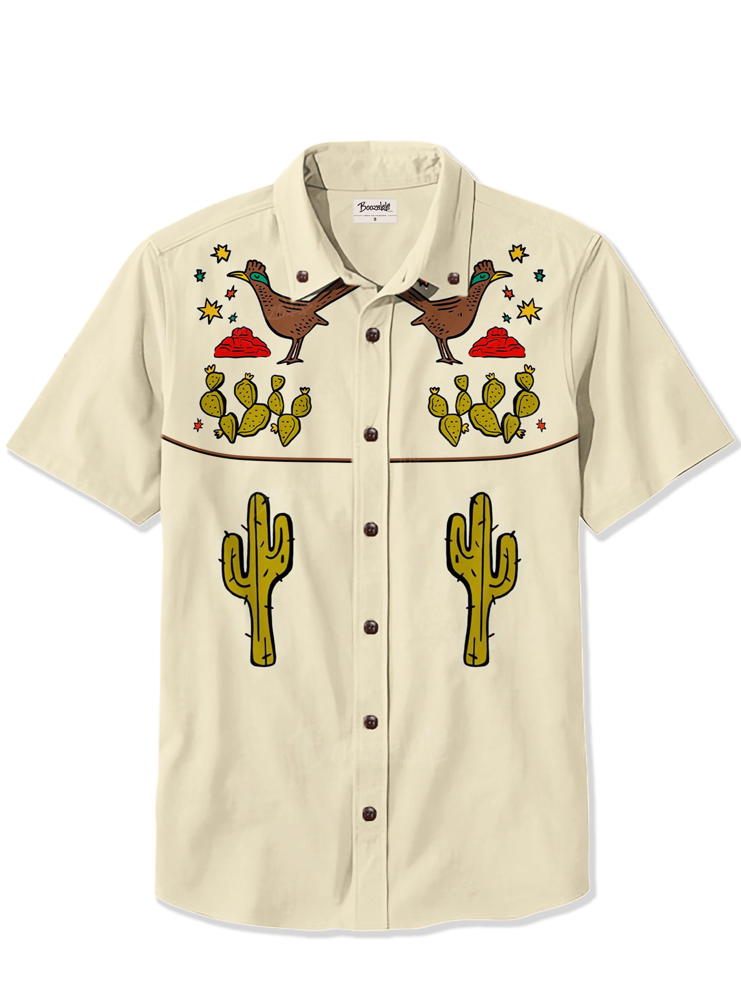 Roadrunner Cactus Cowboy - 100% Cotton Shirt