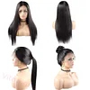 Glueless Black Long Natural Hairline Straight Wig