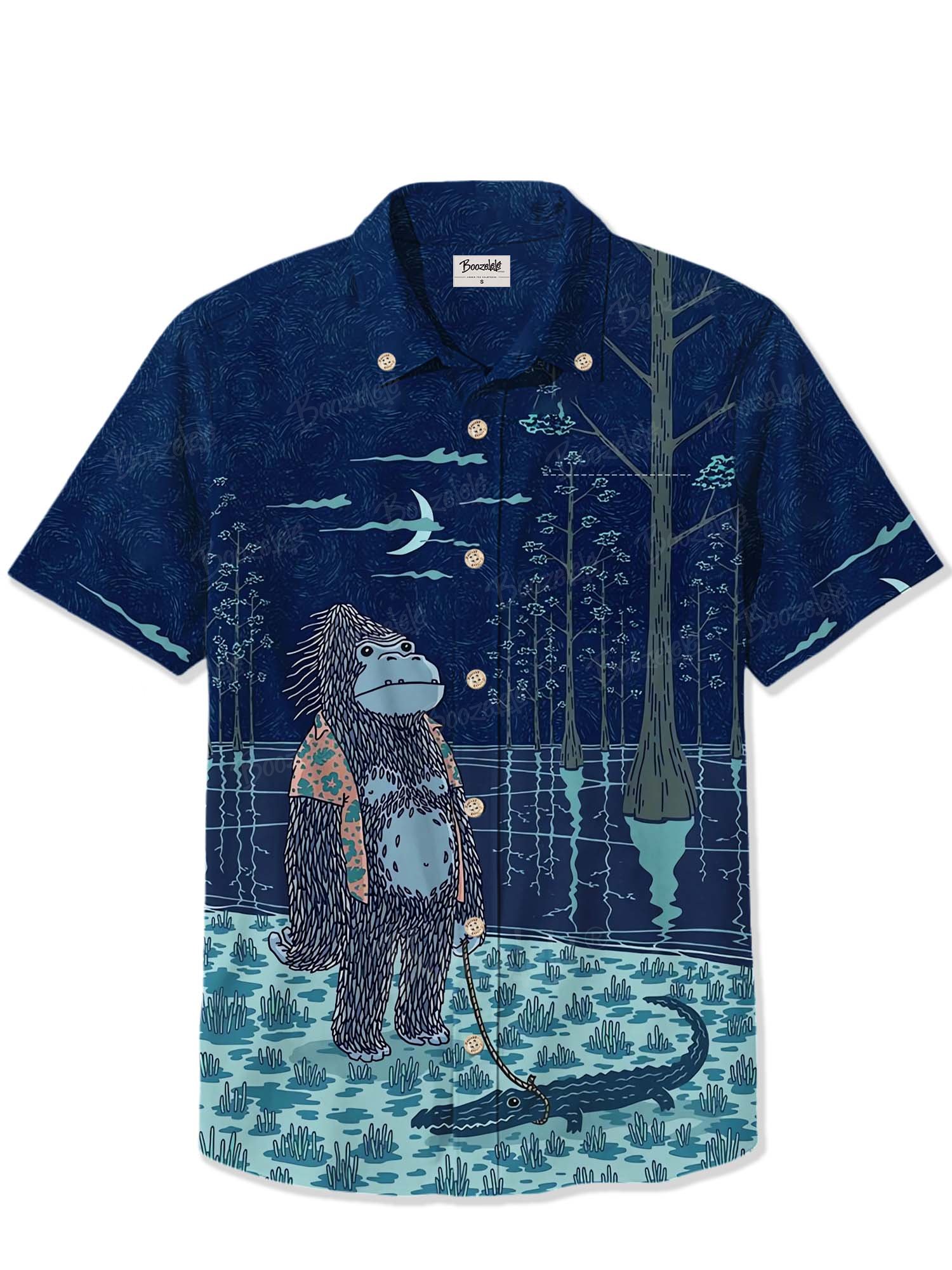 Bigfoot And Crocodiles - 100% Cotton Shirt