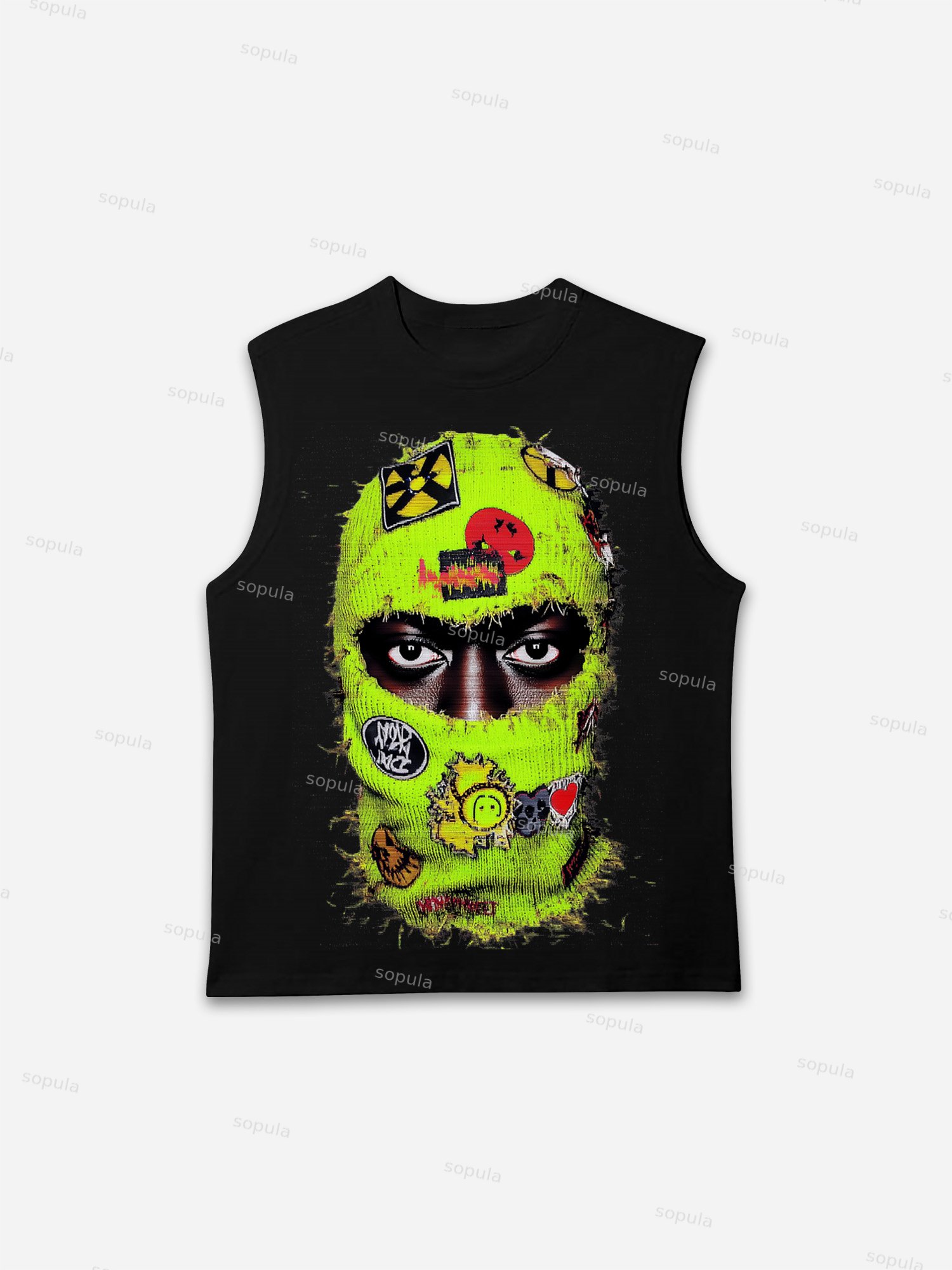 Sopula Street Balaclava Graphic Print Tank Top