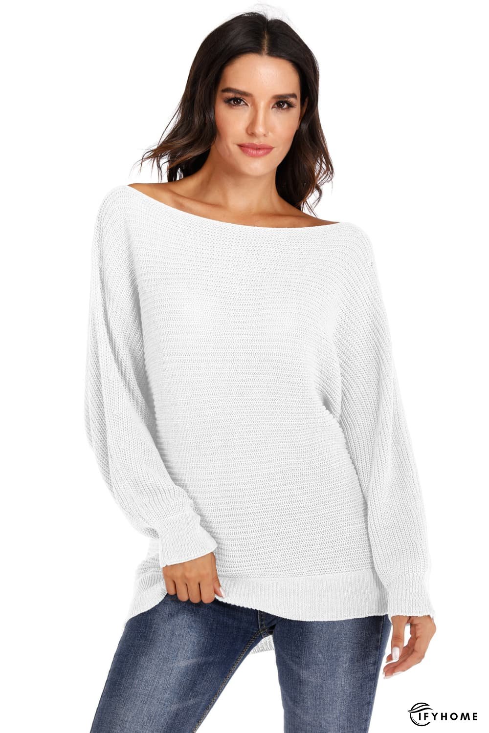 One Shoulder Dolman Sleeve Sweater | IFYHOME