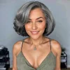 Salt & Pepper Bob Style Glueless Loose Wave Wig 