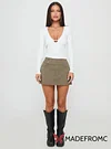 Giorja Studded Cargo Mini Skirt Khaki