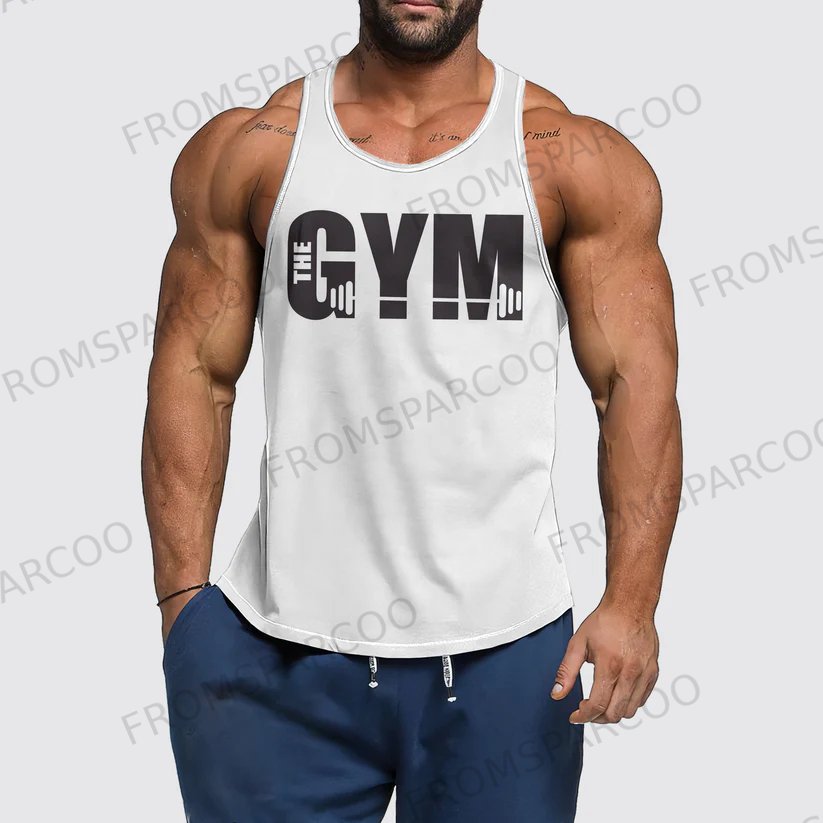 GYM Men's Printed Fitness Tank Top