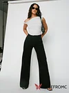 Goldie High Rise Wide Leg Jeans Black Petite