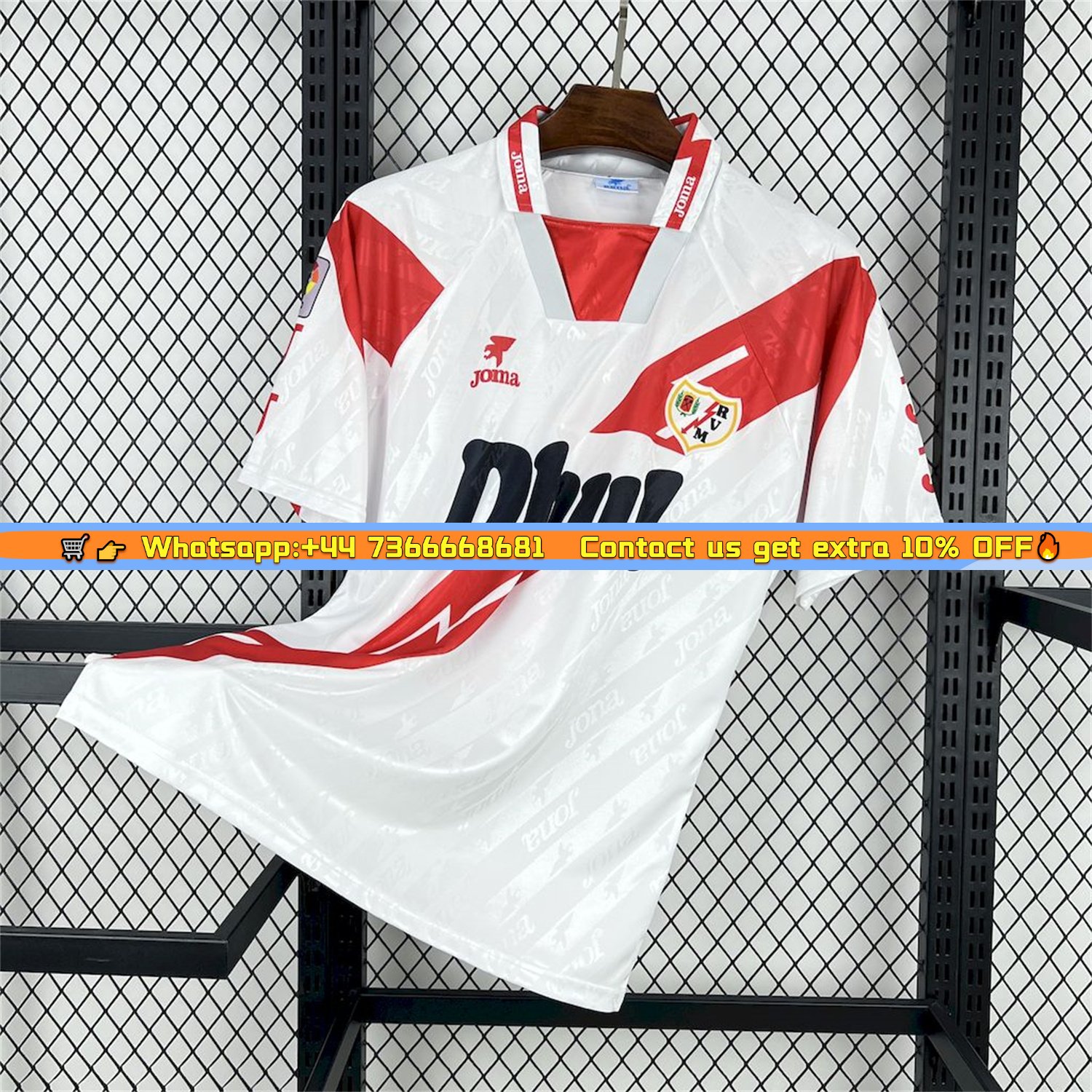 Retro Rayo Vallecano 1994-95 Home Jersey
