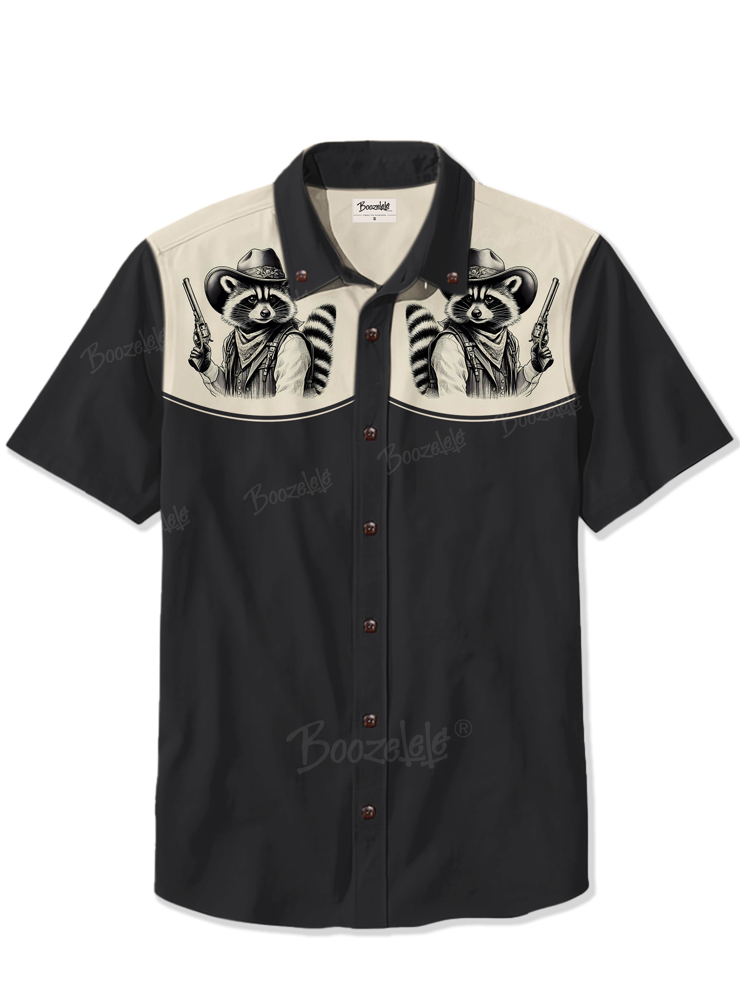 Retro Western Raccoon - 100% Cotton Shirt