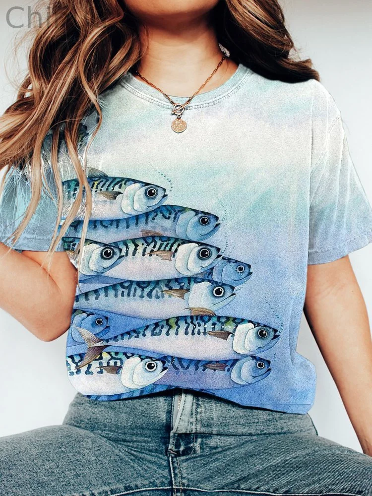 Vintage Japanese Fish Washed Cotton T-Shirt
