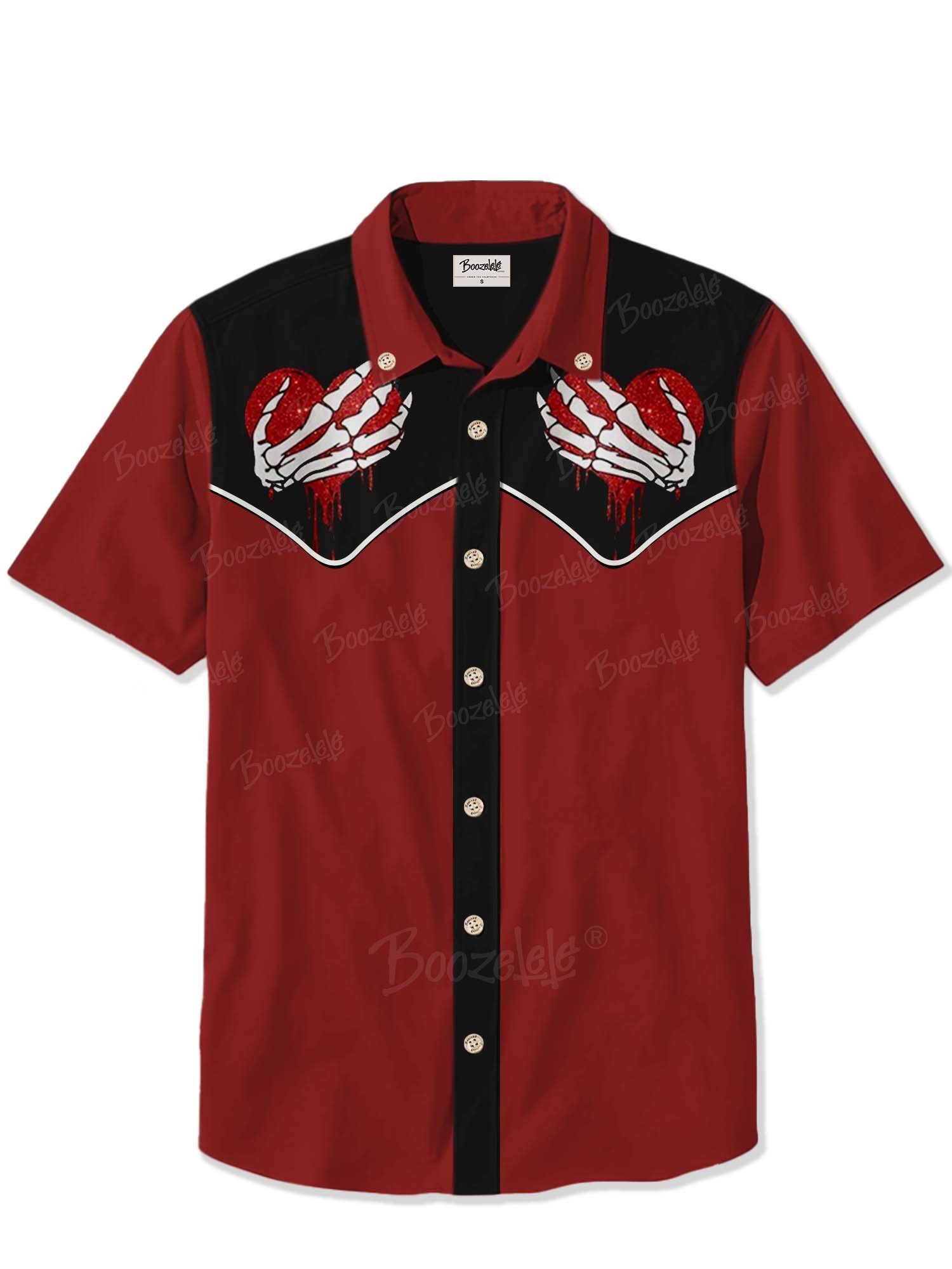 Valentine's Day Skeleton Hands And Heart - 100% Cotton Shirt