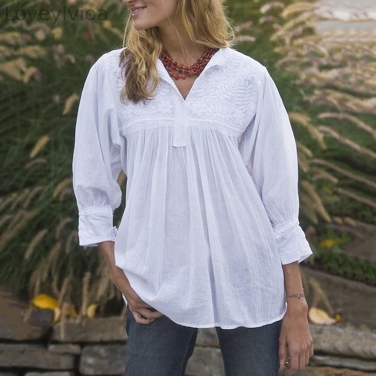 Casual Lace Stitching Marta Shirt