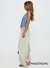 Paltrow Mid Rise Wide Leg Cargo Jeans Cream