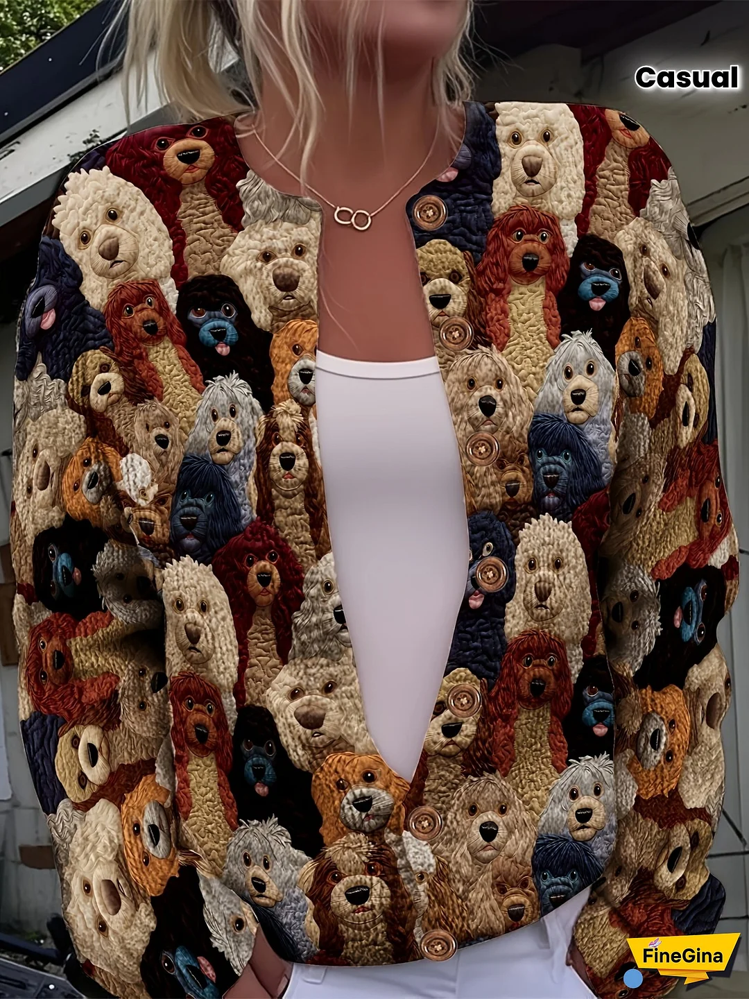 [Casual Sweater] Casual Long Sleeve Women's Open Front Round Neck Sweater Set