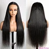 Glueless Black Long Natural Hairline Straight Wig