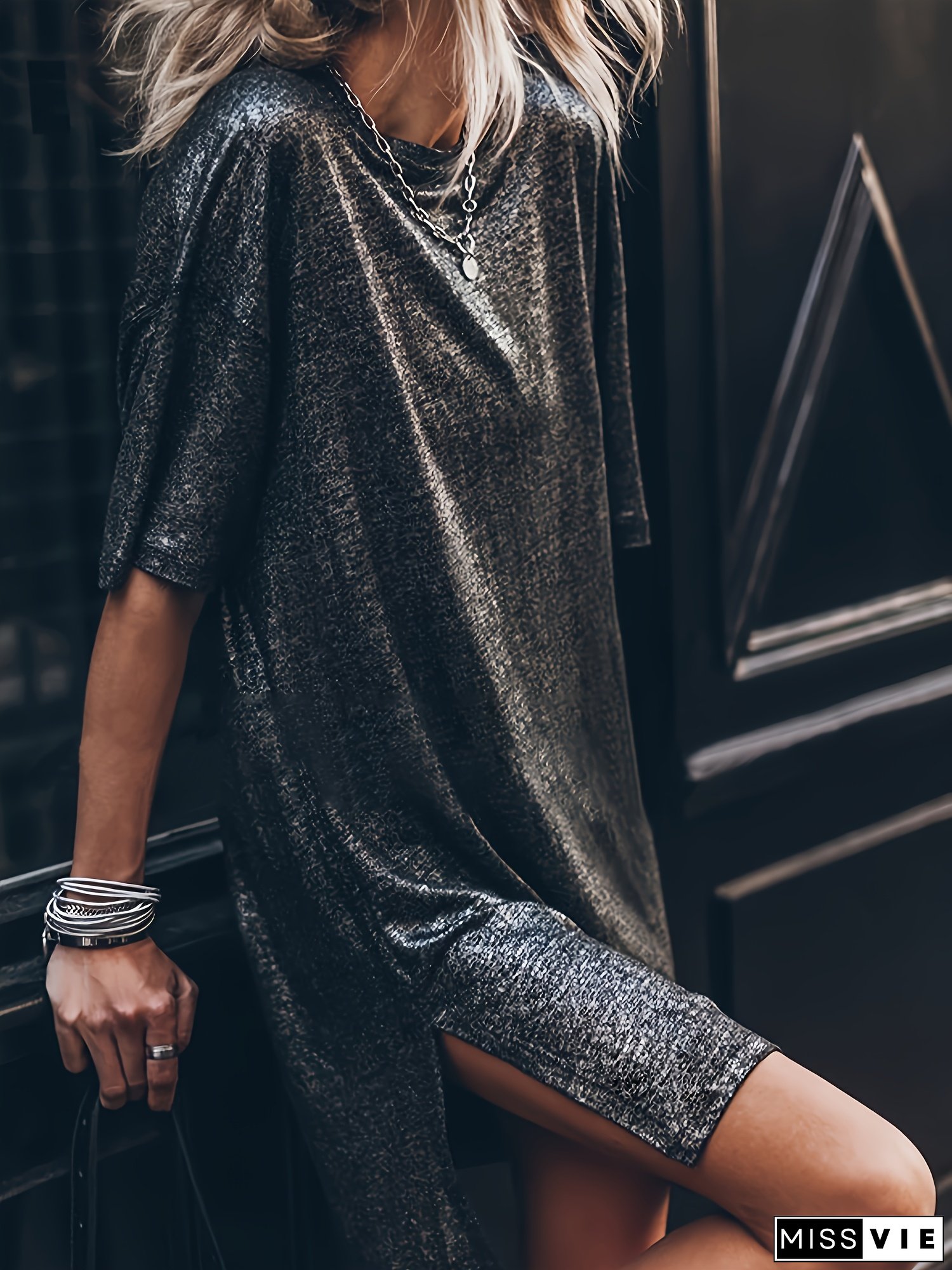 [Elegant Black Dress] Elegant Minimalist Black Dress for Women - Non-See-Through Formal & Casual Outfit, Machine Washable Everyday to Evening Chic Attire, Elegant Evening Dresses