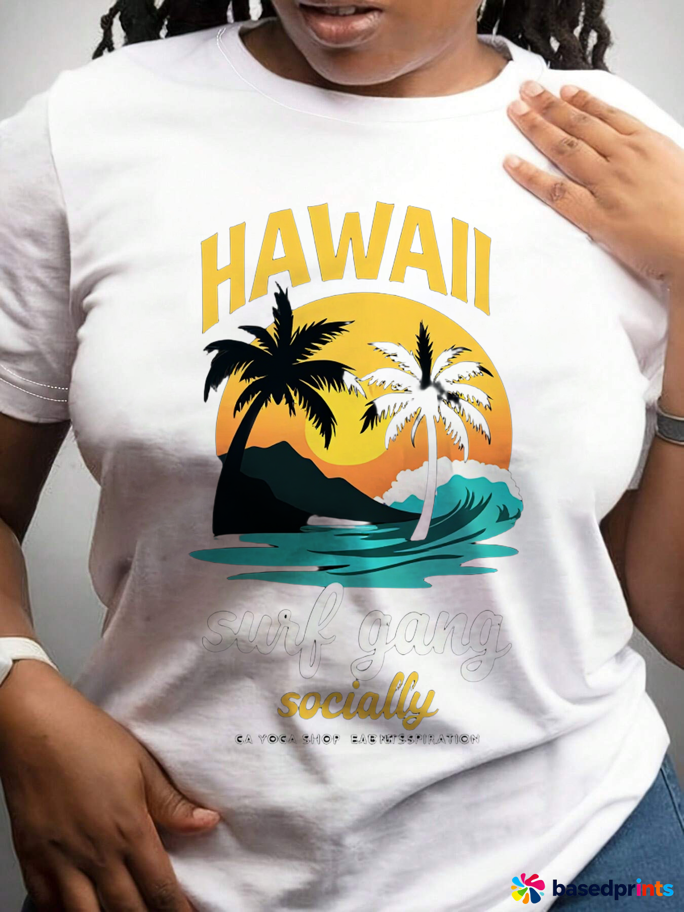 Hawaii Palm Tree T-Shirt White