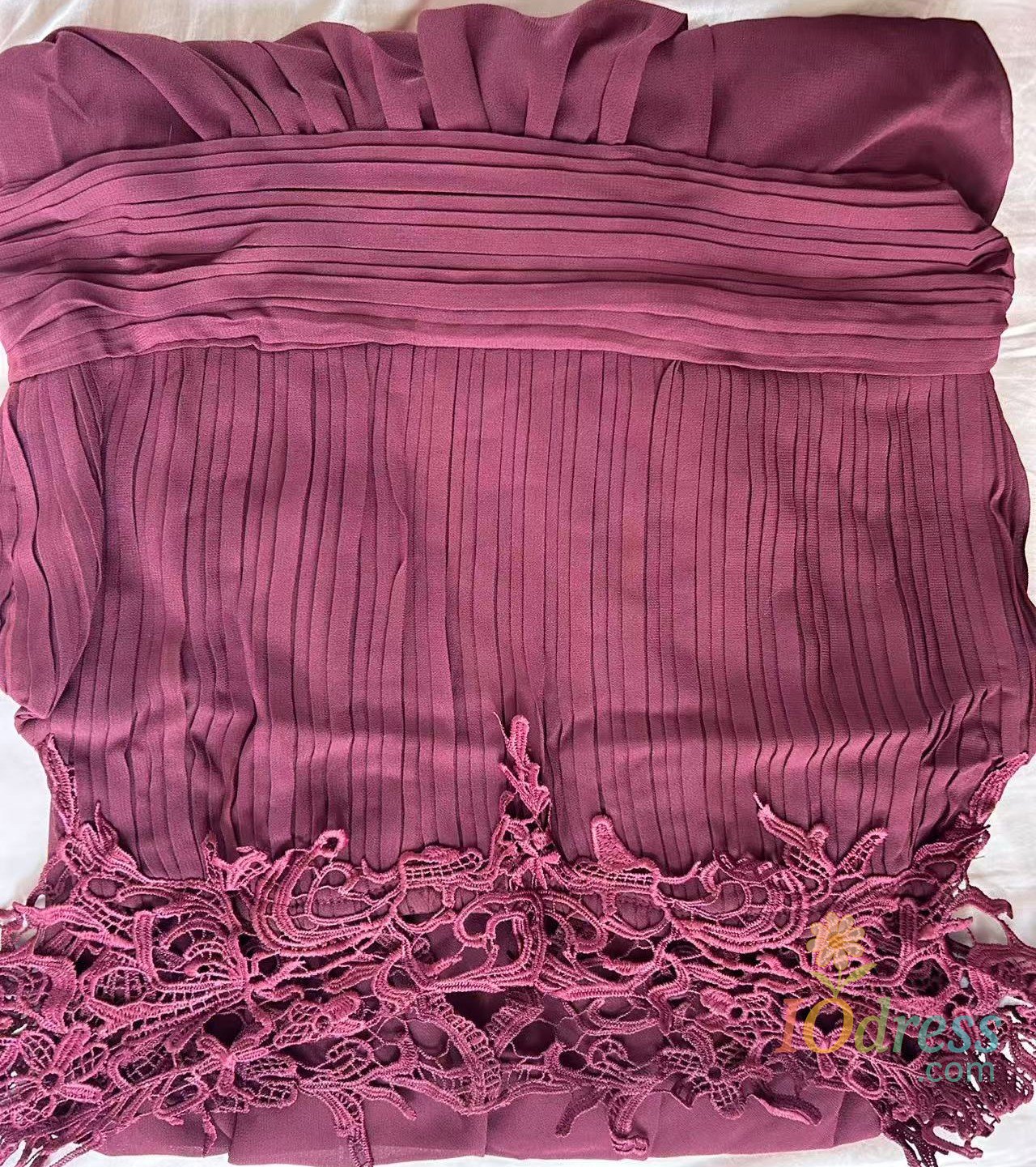 bungundy lace dress