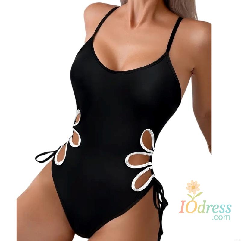 IO Dress Fashion Hollow Out Swimming Suit for Women 1 Pc Swimsuit Ladies Push Up Bathing Suit Cutout Swimwear Beachwear
