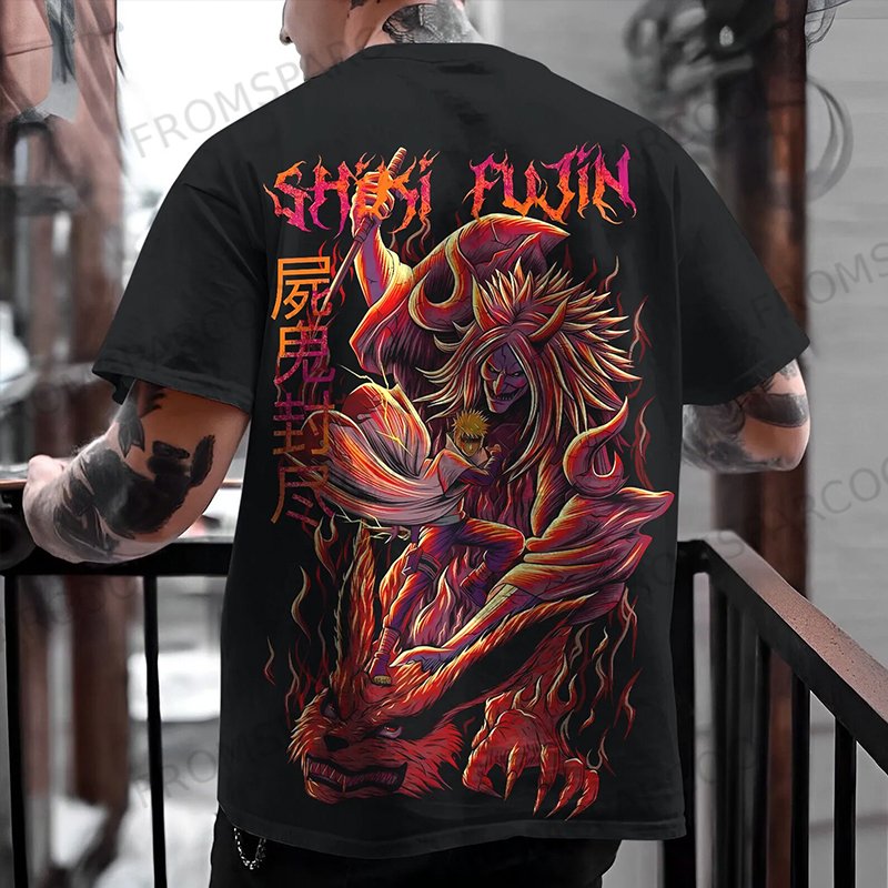 Unisex Anime Personalized Large Print T-Shirt