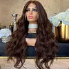 Hot Sale Glueless Brown Long Hair Brazilian Body Wavy Wigs