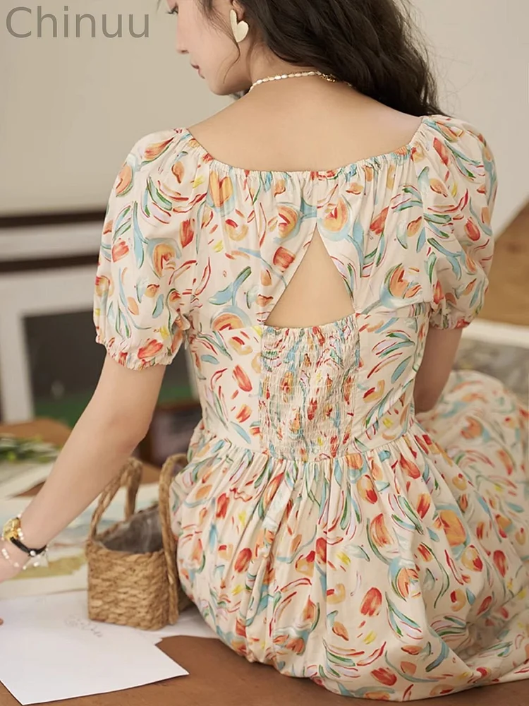 French Tulip Print Dress