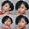 Glueless 6 Inch Pixie Cut Brazilian Short Curly Bob Wig