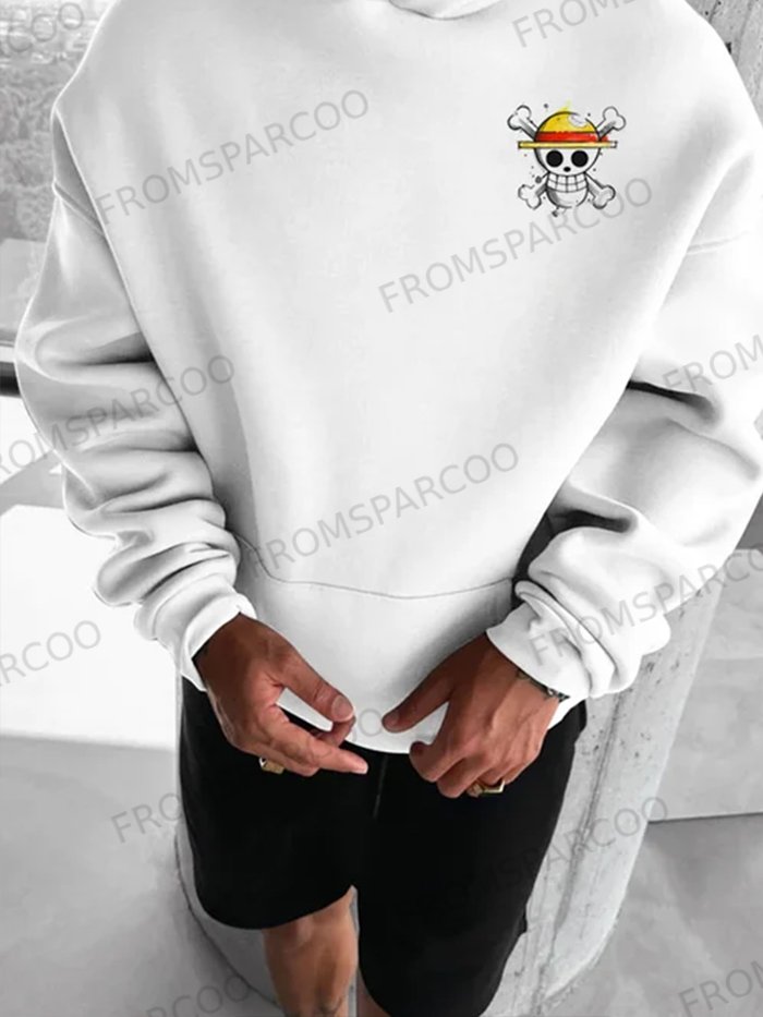 Oversized Unisex Simple Anime Print T-Shirt