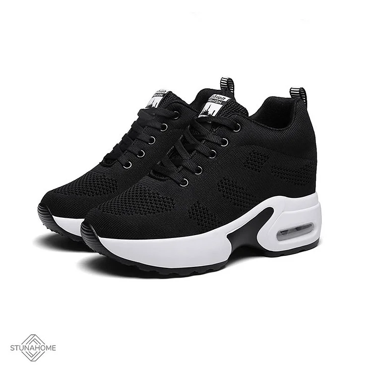 Women's Platform Sneakers Fashion Ladies Hidden Wedges Sneakers  Stunahome.com