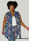 I Am Her Cutout Denim Vest