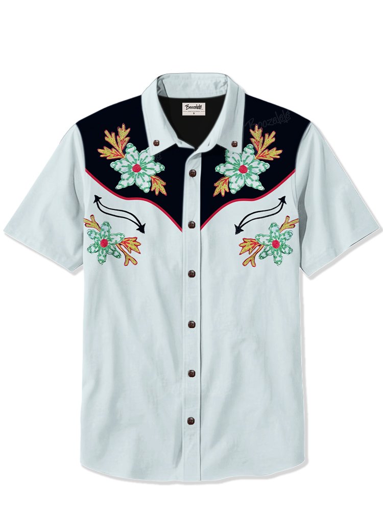 Classic Flower Cowboy - 100% Cotton Shirt