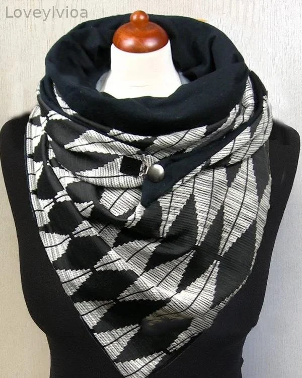 Women Diamond Printed Scarf Shawl Vintage Scarf