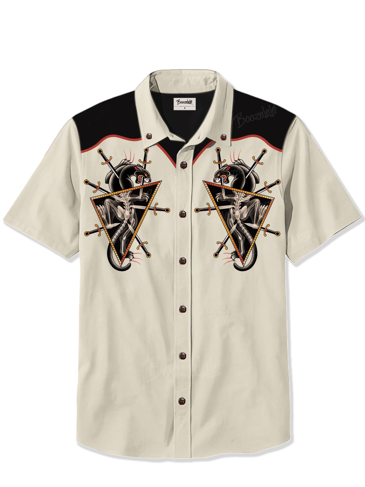 Tiger And Skull - 100% Cotton Shirt