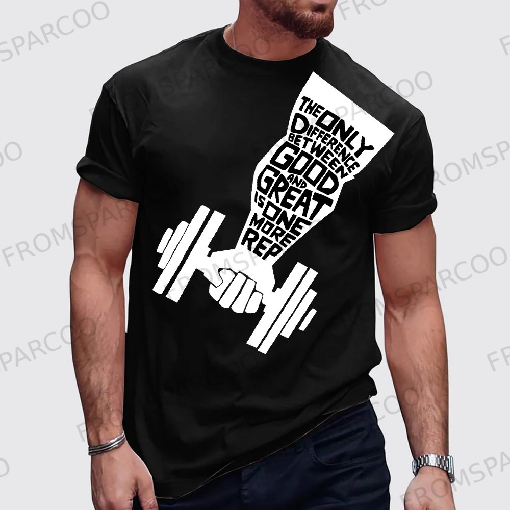 Men's Graphic Design Simple Print Gym T-Shirt