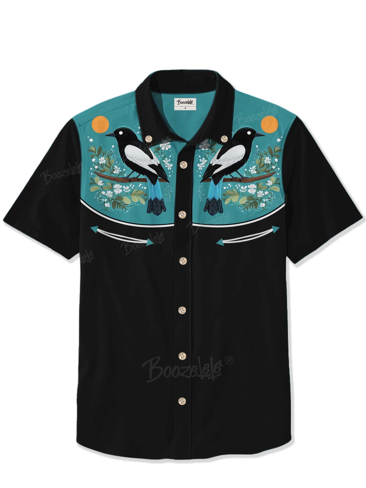 Bird And Leaf - 100% Cotton Shirt