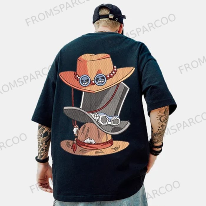 Oversized Unisex Anime Print T-Shirt