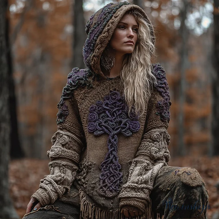 Women's Viking Tree Of Life Art Hoodie Sweater