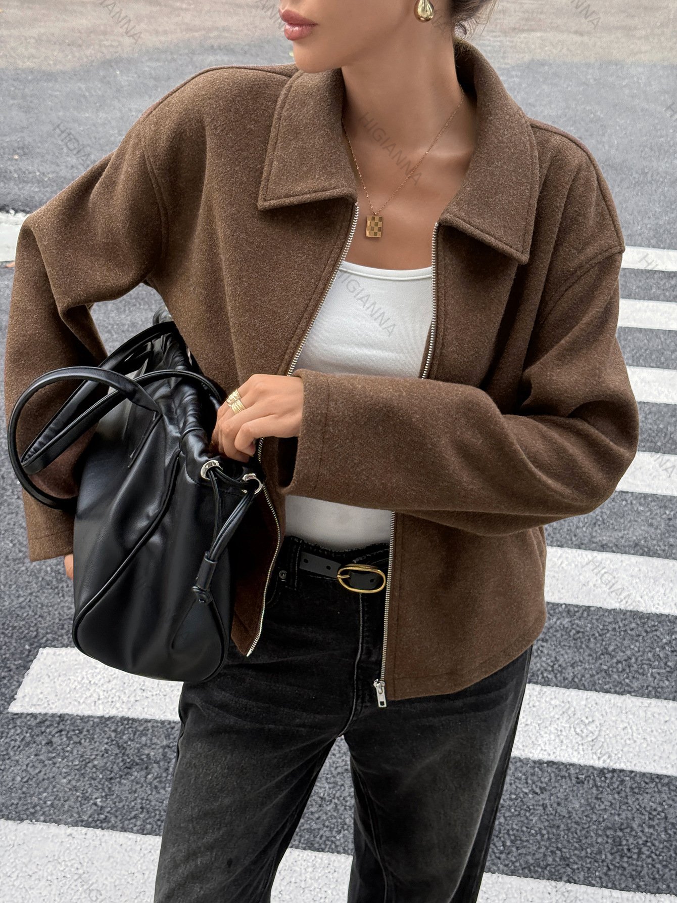 Zip-Up Collared Jacket - HIGIANNA&reg;