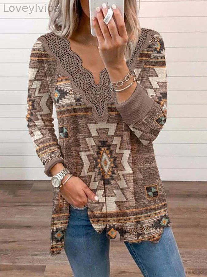 Casual Printed Long-Sleeved T-Shirt