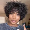 Glueless Fluffy Pixie Cut Short Curly Hair Wigs With Bangs 