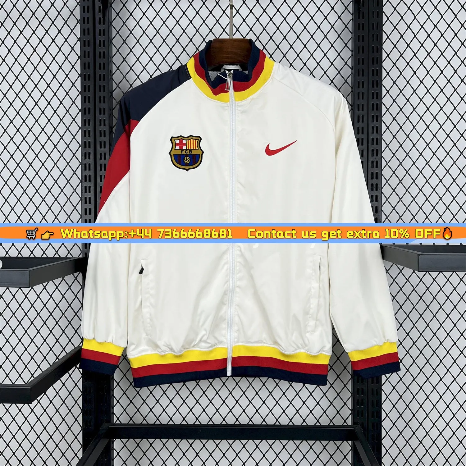 B.A.R.S.A Retro 1994-95 Player Windbreaker - White