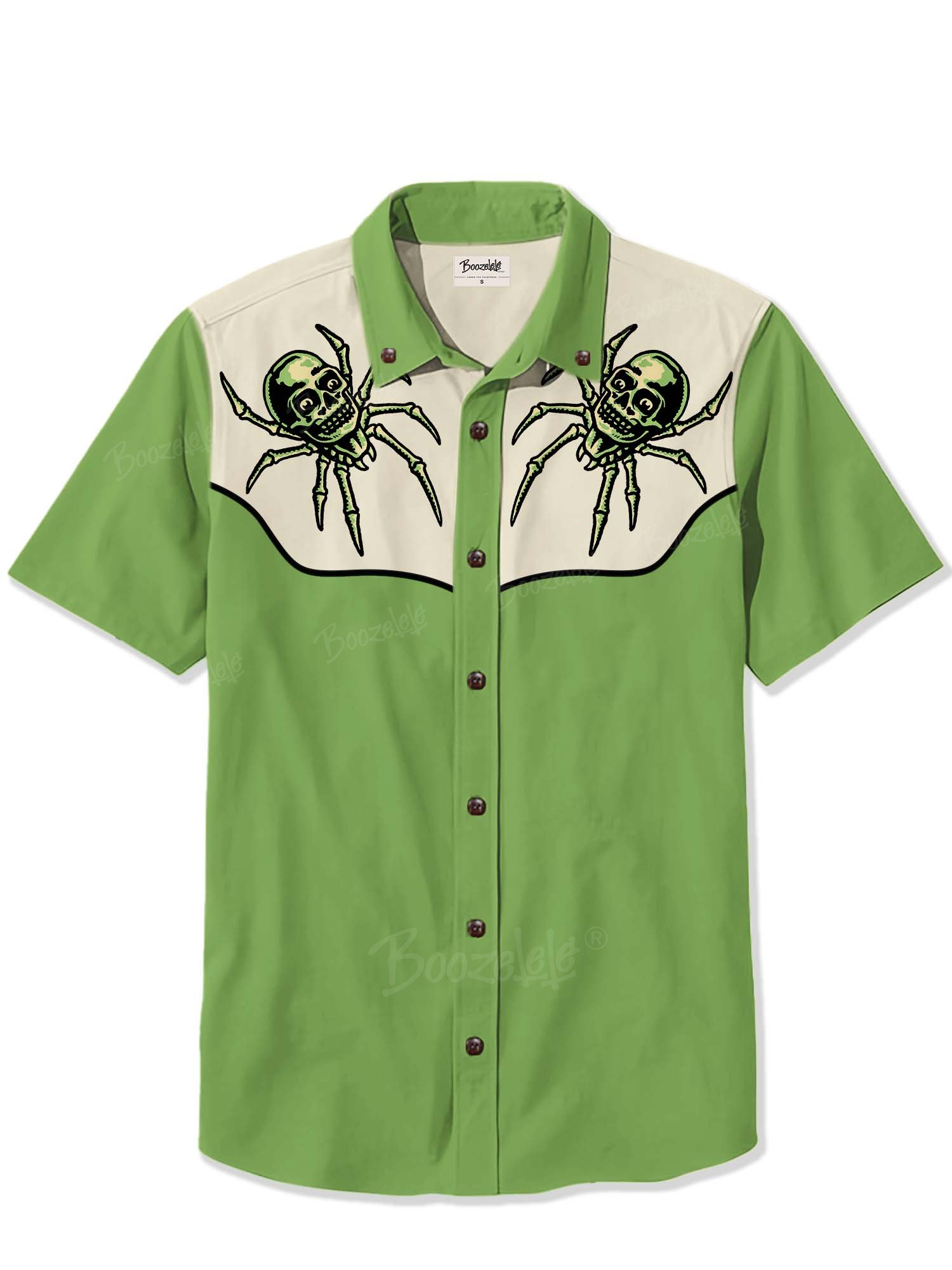 【Nyawart Design X Boozelele】Skull Spider - 100% Cotton Shirt