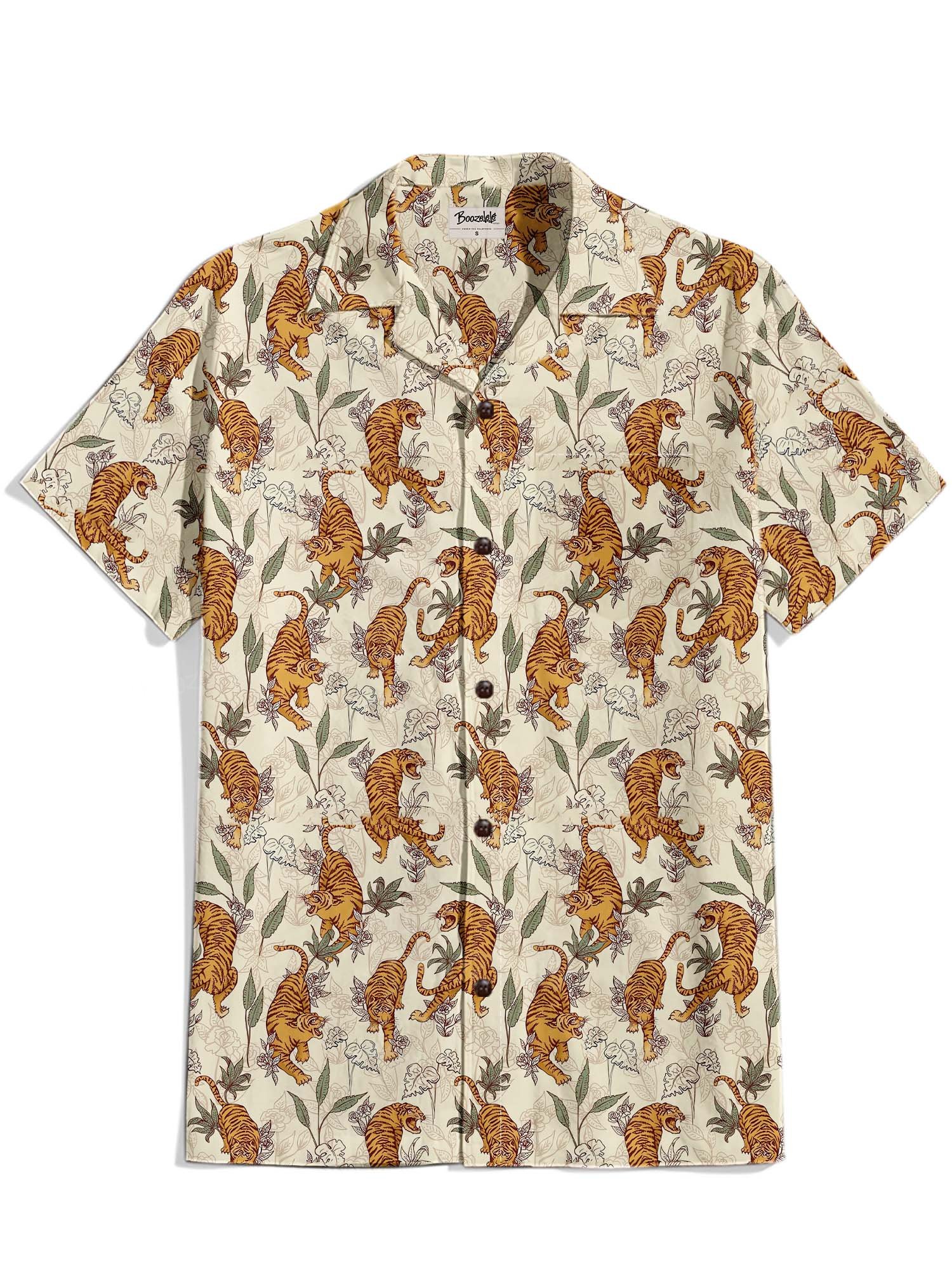 Predator Tiger - 100% Cotton Cuban Collar Shirt