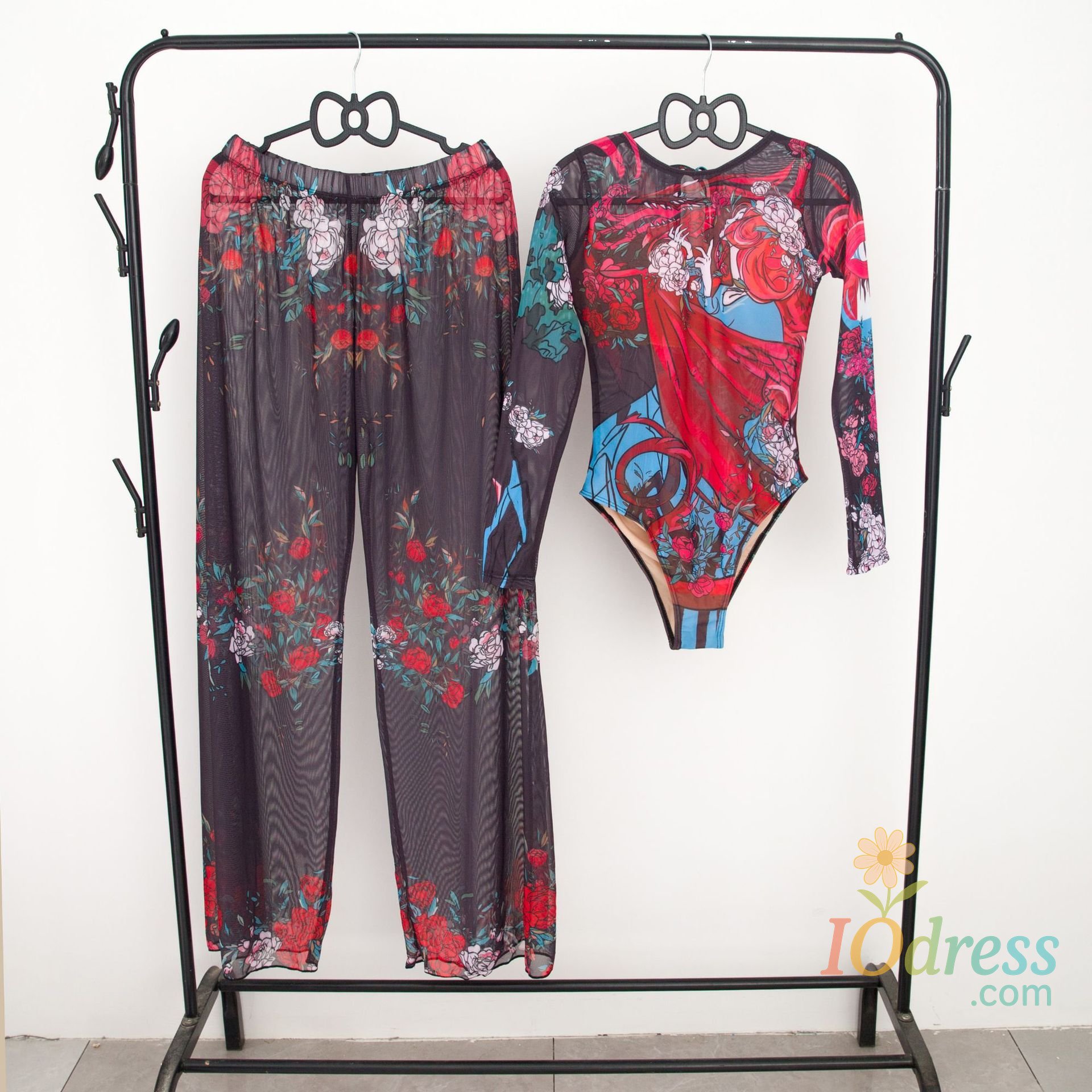 IO Dress 2025 Women's Swimsuit Set One Piece & Cover Up Russian Купальник Beachwear Tummy Control Floral Bodysuit With Long Pants 2 Piece