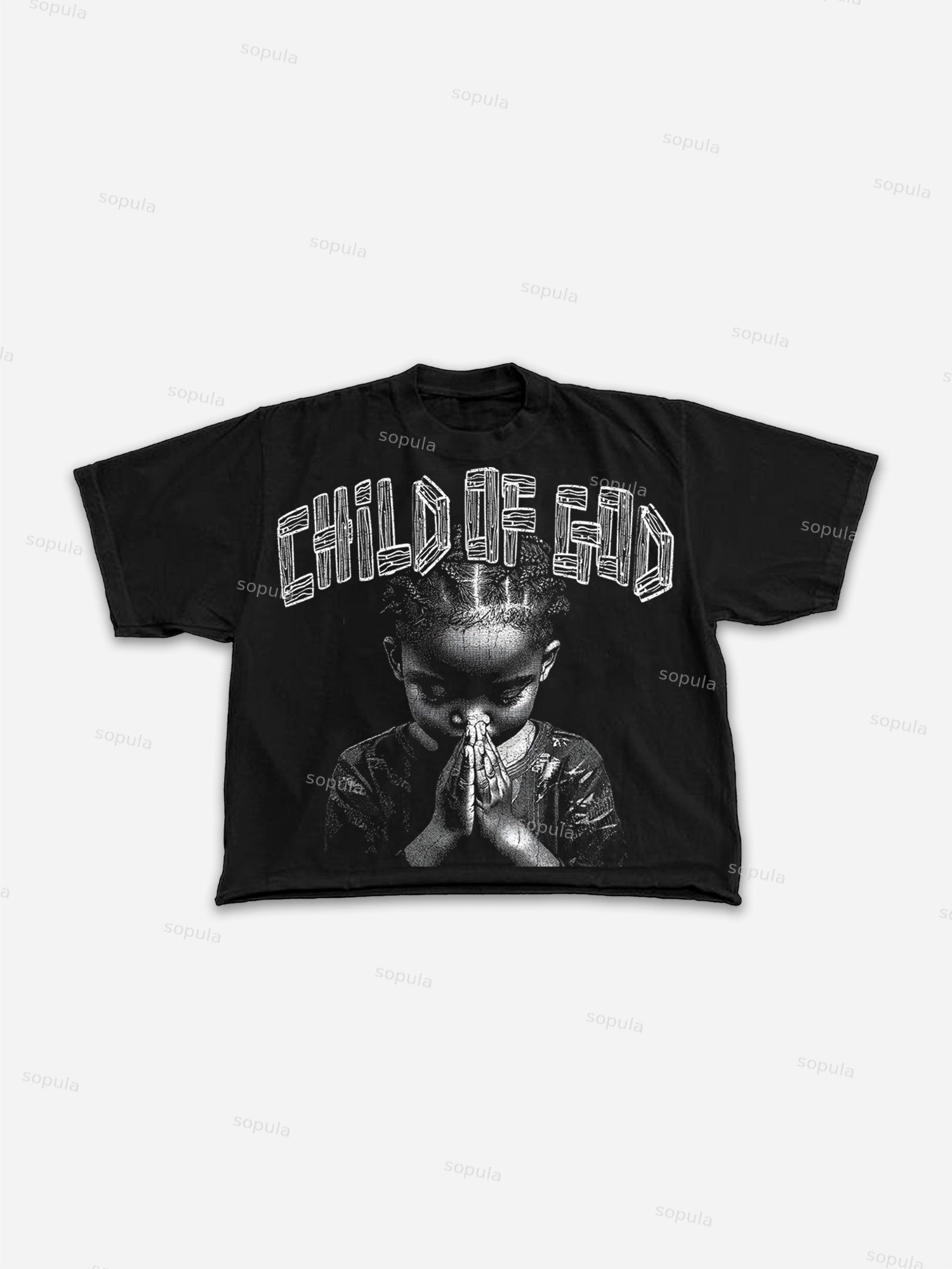 Child Of God Prayer Print Cropped T-shirt
