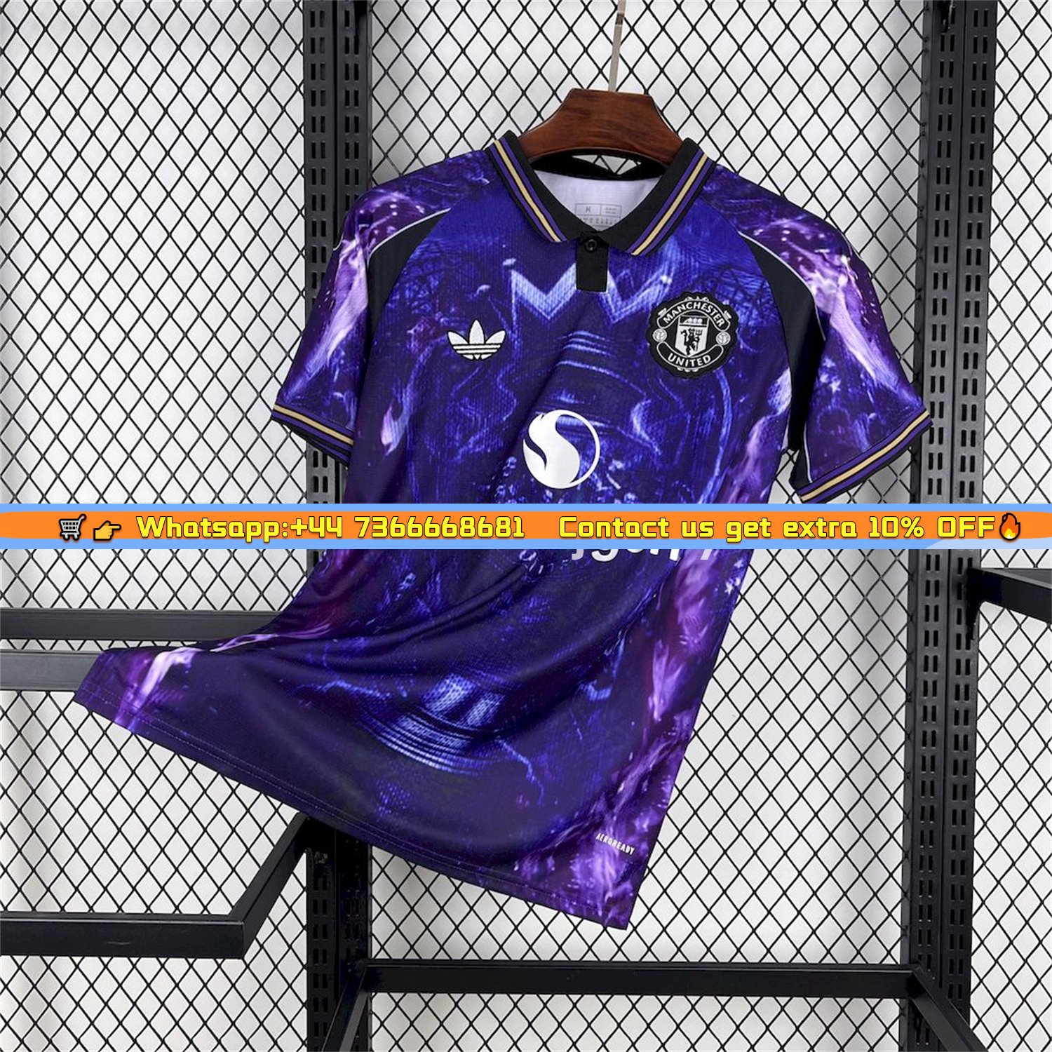 Manchester United 25-26 Blue and Purple Premier League Championship Trophy Special Edition Jersey - Fans Version