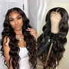 Black Long Brazilian Body Wavy Wigs