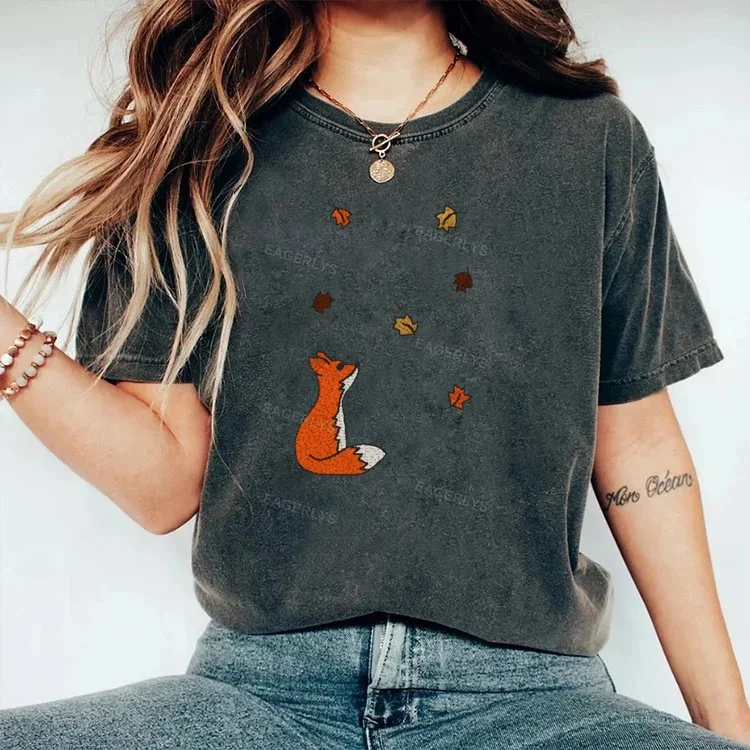 Eagerlys Fox EMBROIDERED T-shirt Eagerlys