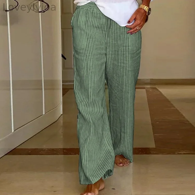 Casual Stripe Printed Comfy Loosen Pants